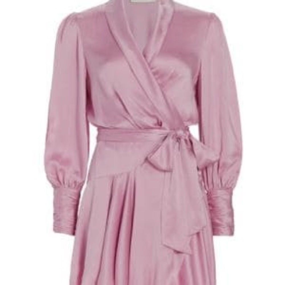 Zimmermann Pink Wrap Dress